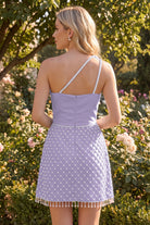 Turquoise Beaded Pleated Slit Homecoming Dress Back View